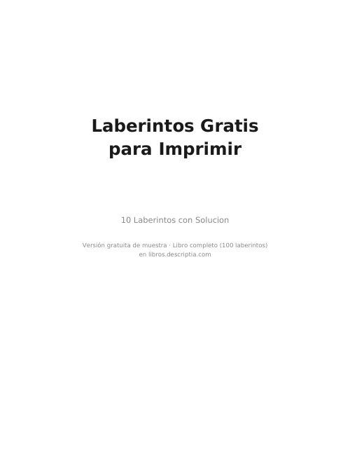 Miniatura del PDF gratis: Laberintos para imprimir gratis