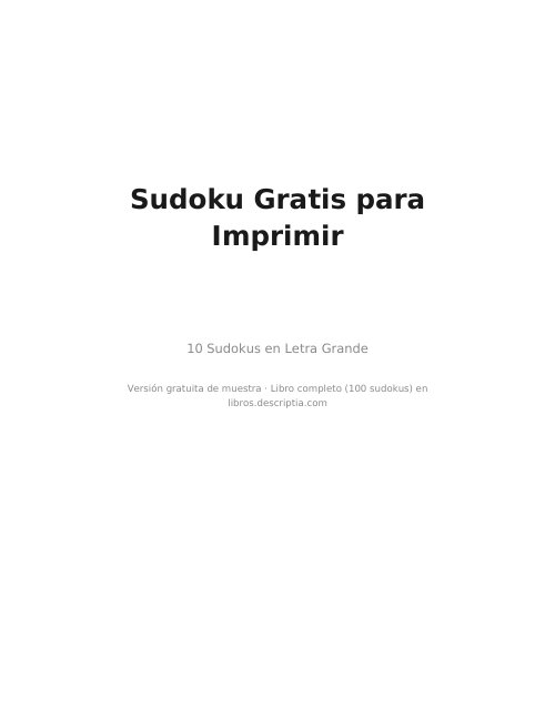 Miniatura del PDF gratis: Sudoku para imprimir gratis